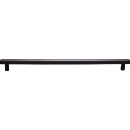 Top Knobs TK909BLK: 12" cc Hillmont Square Bar Cabinet Pull - Flat Black