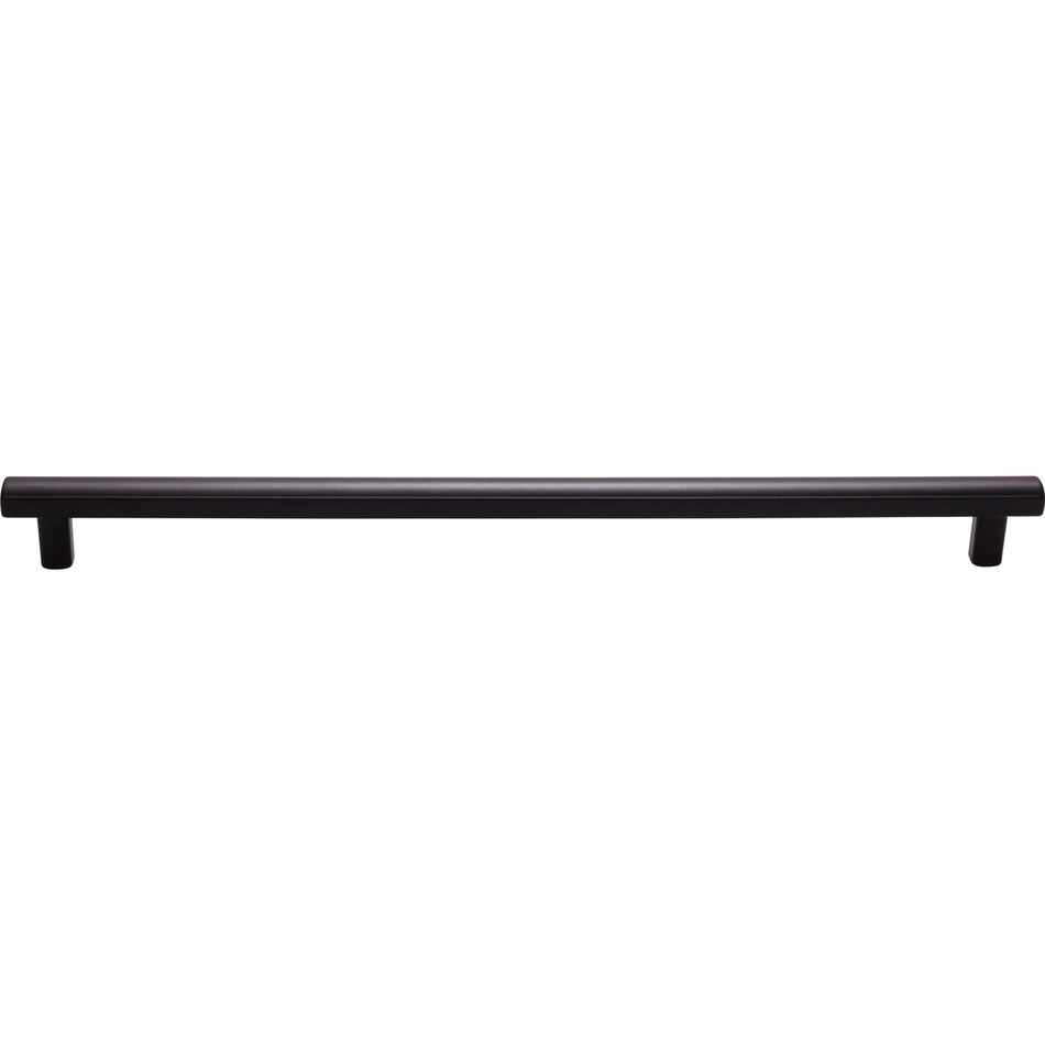 Top Knobs TK909BLK: 12" cc Hillmont Square Bar Cabinet Pull - Flat Black