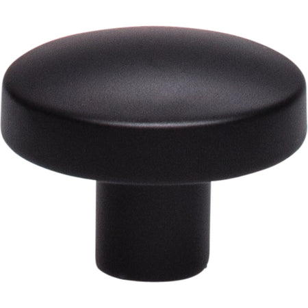 Top Knobs TK910BLK: 1-3/8" Hillmont Oval Cabinet Knob - Flat Black