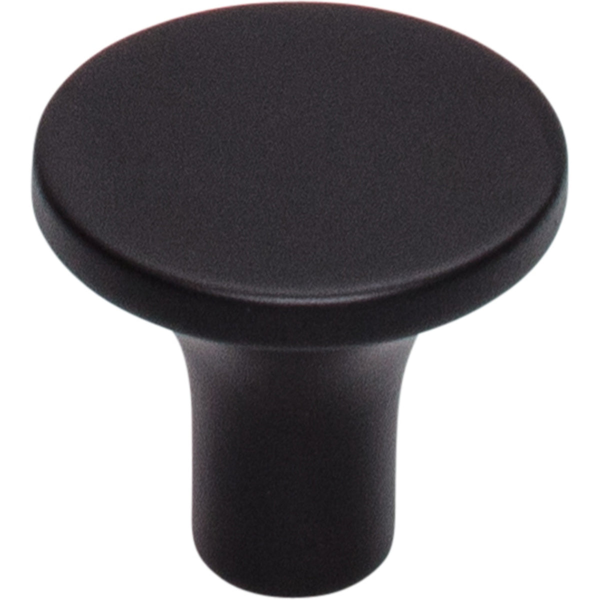 Top Knobs TK912BLK: 1-1/8" Marion Round Cabinet Knob - Flat Black