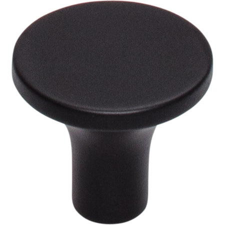 Top Knobs TK912BLK: 1-1/8" Marion Round Cabinet Knob - Flat Black