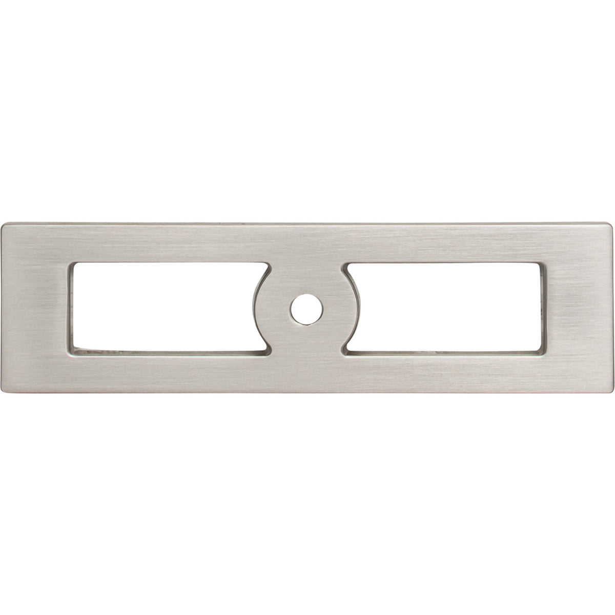 Top Knobs TK922BSN: 3-3/4" cc Hollin Rectangle Backplate - Flat Black