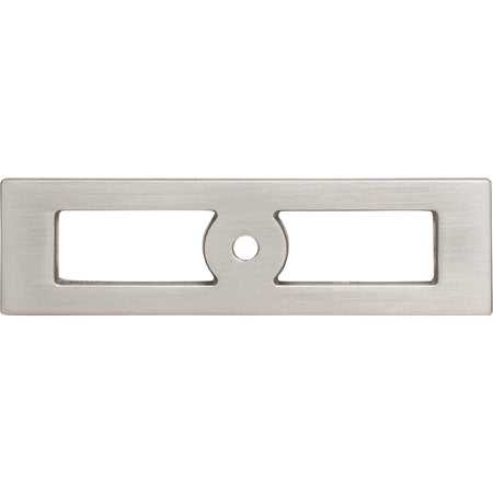 Top Knobs TK922BSN: 3-3/4" cc Hollin Rectangle Backplate - Flat Black