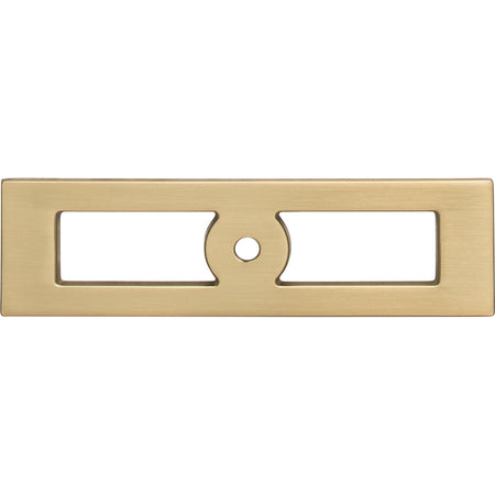 Top Knobs TK922HB: 3-3/4" cc Hollin Rectangle Backplate - Honey Bronze
