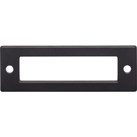 Top Knobs TK923BLK: 3" cc Hollin Rectangle Backplate - Flat Black