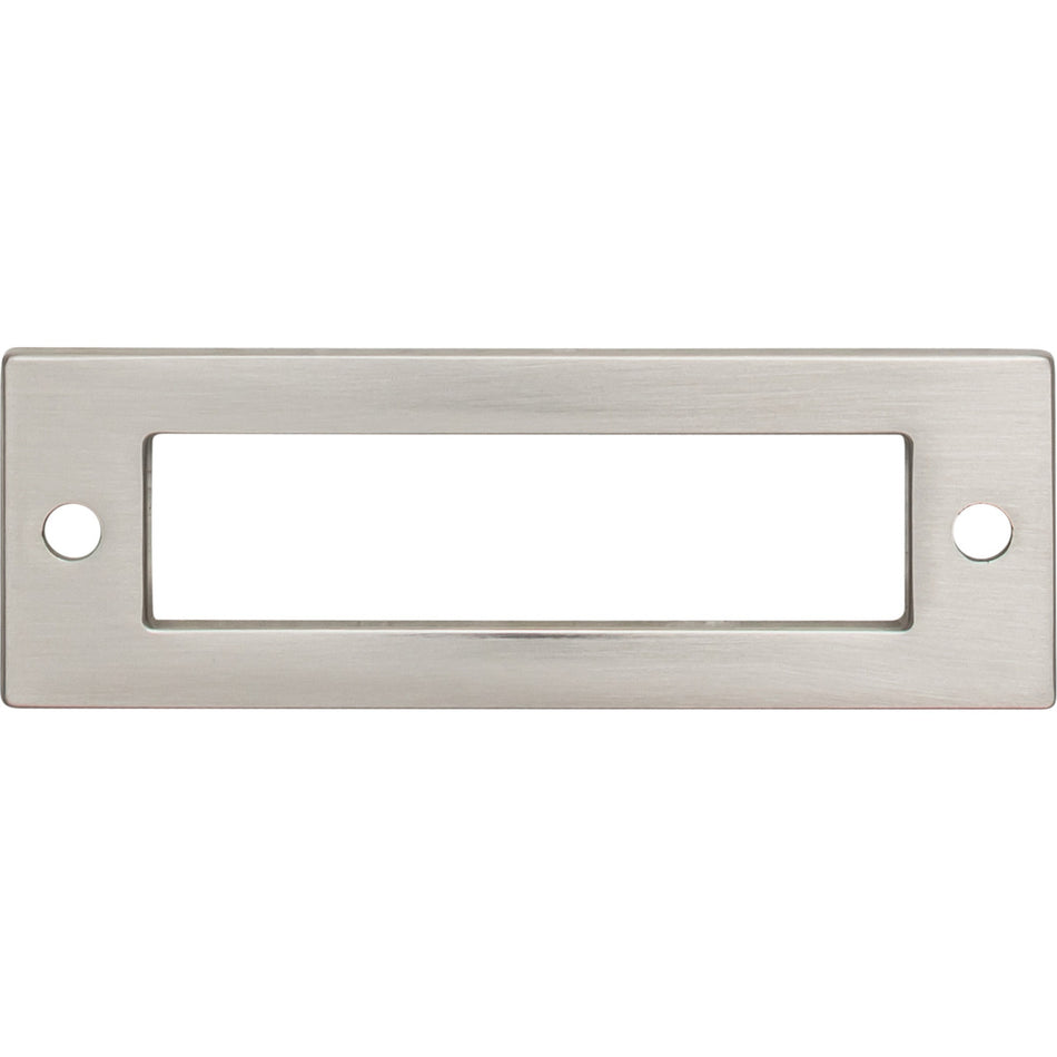 Top Knobs TK923BSN: 3" cc Hollin Rectangle Backplate - Brushed Satin Nickel