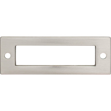 Top Knobs TK923BSN: 3" cc Hollin Rectangle Backplate - Brushed Satin Nickel