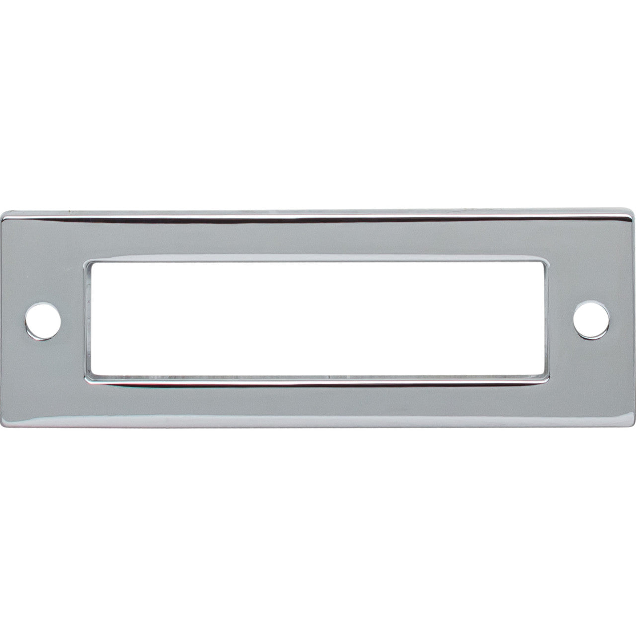Top Knobs TK923PC: 3" cc Hollin Rectangle Backplate - Polished Chrome