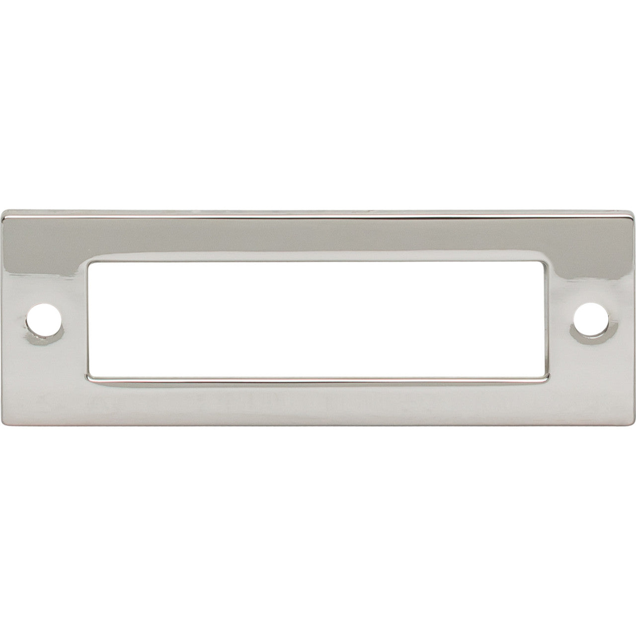 Top Knobs TK923PN: 3" cc Hollin Rectangle Backplate - Polished Nickel