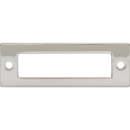 Top Knobs TK923PN: 3" cc Hollin Rectangle Backplate - Polished Nickel
