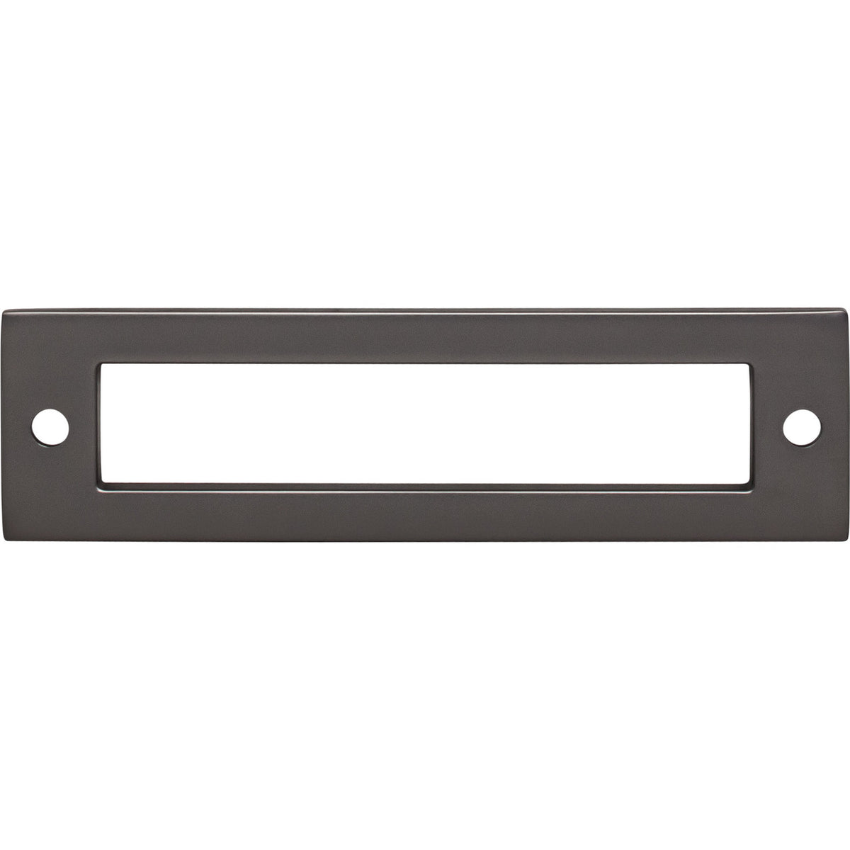 Top Knobs TK924AG: 3-3/4" cc Hollin Rectangle Backplate - Ash Gray