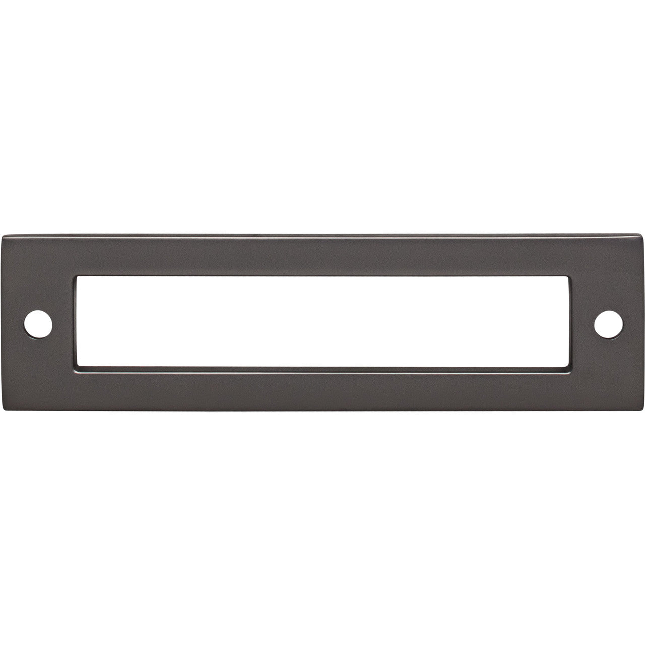 Top Knobs TK924AG: 3-3/4" cc Hollin Rectangle Backplate - Ash Gray