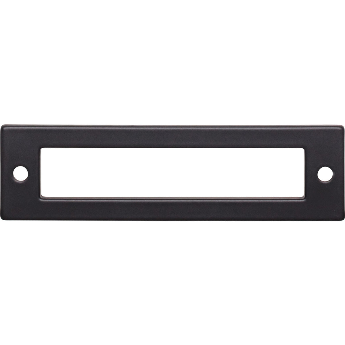 Top Knobs TK924BLK: 3-3/4" cc Hollin Rectangle Backplate - Flat Black