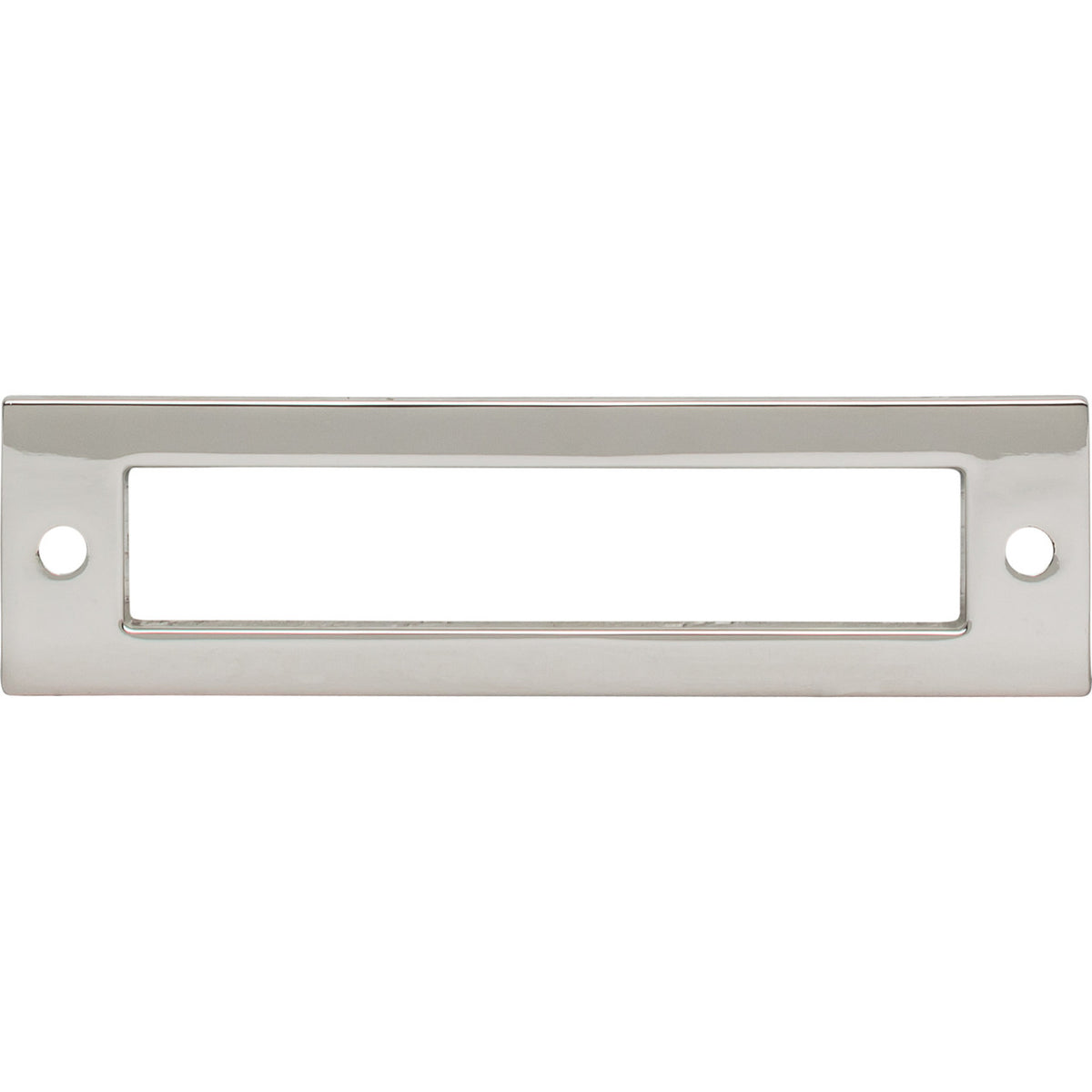 Top Knobs TK924PN: 3-3/4" cc Hollin Rectangle Backplate - Polished Nickel