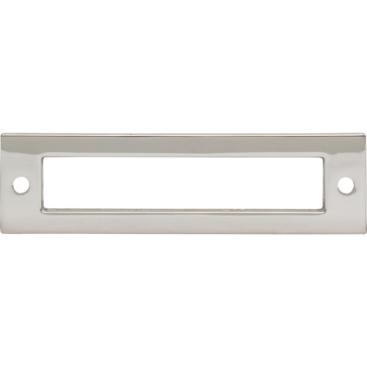 Top Knobs TK924PN: 3-3/4" cc Hollin Rectangle Backplate - Polished Nickel