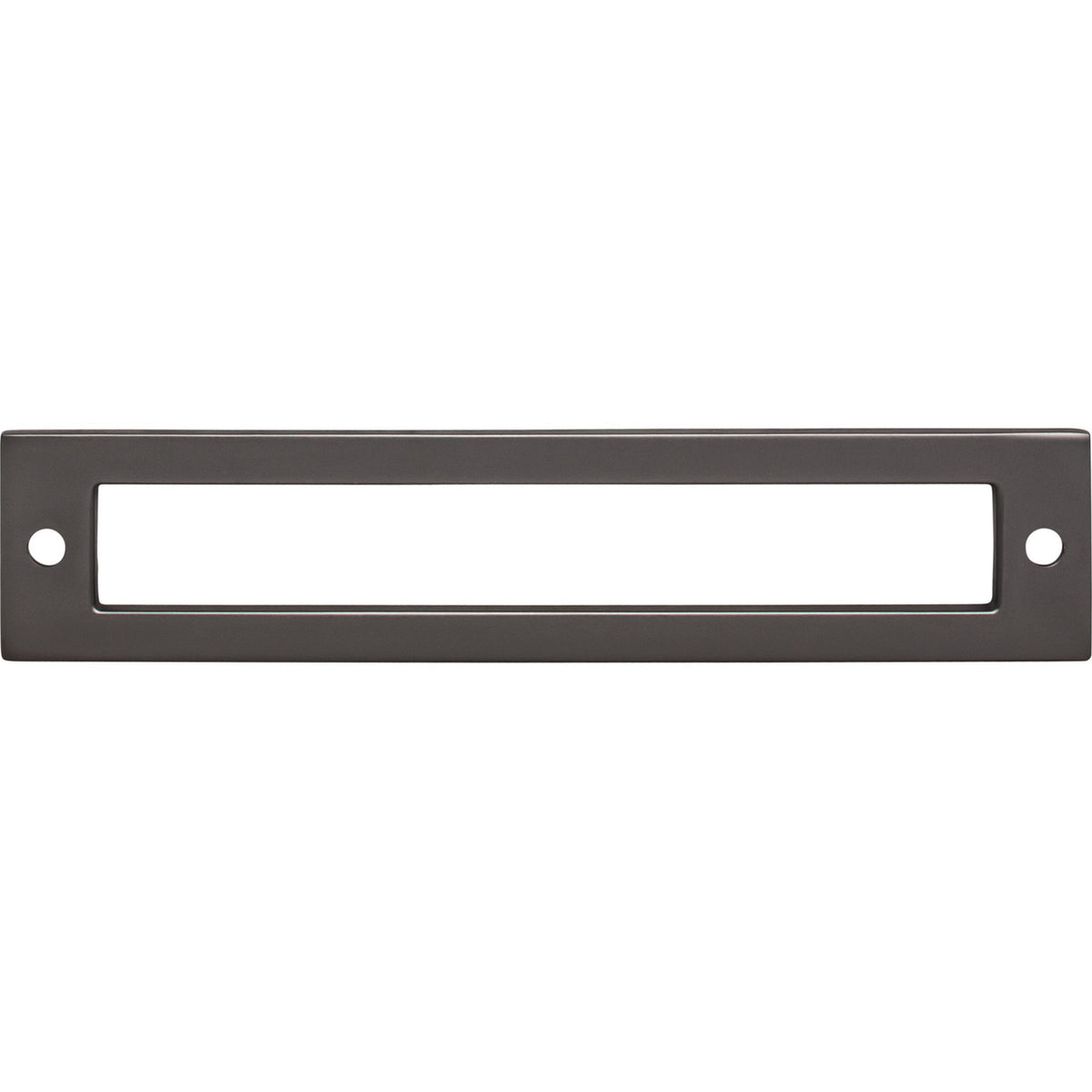 Top Knobs TK925AG: 5-1/16" cc Hollin Rectangle Backplate - Ash Gray