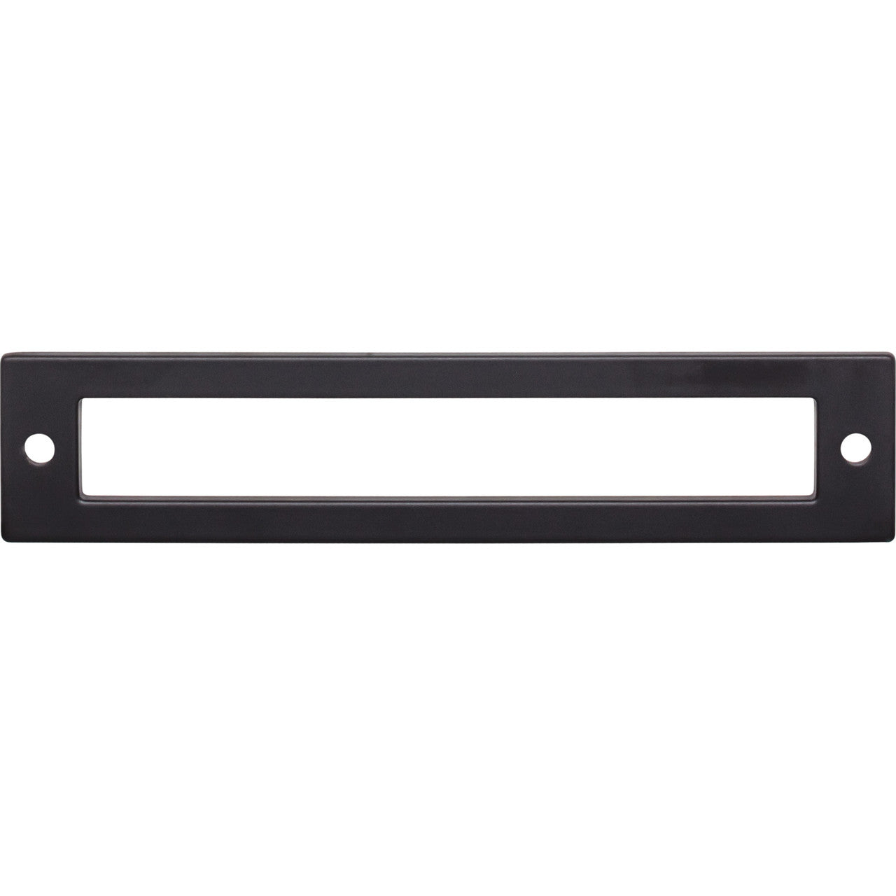 Top Knobs TK925BLK: 5-1/16" cc Hollin Rectangle Backplate - Flat Black