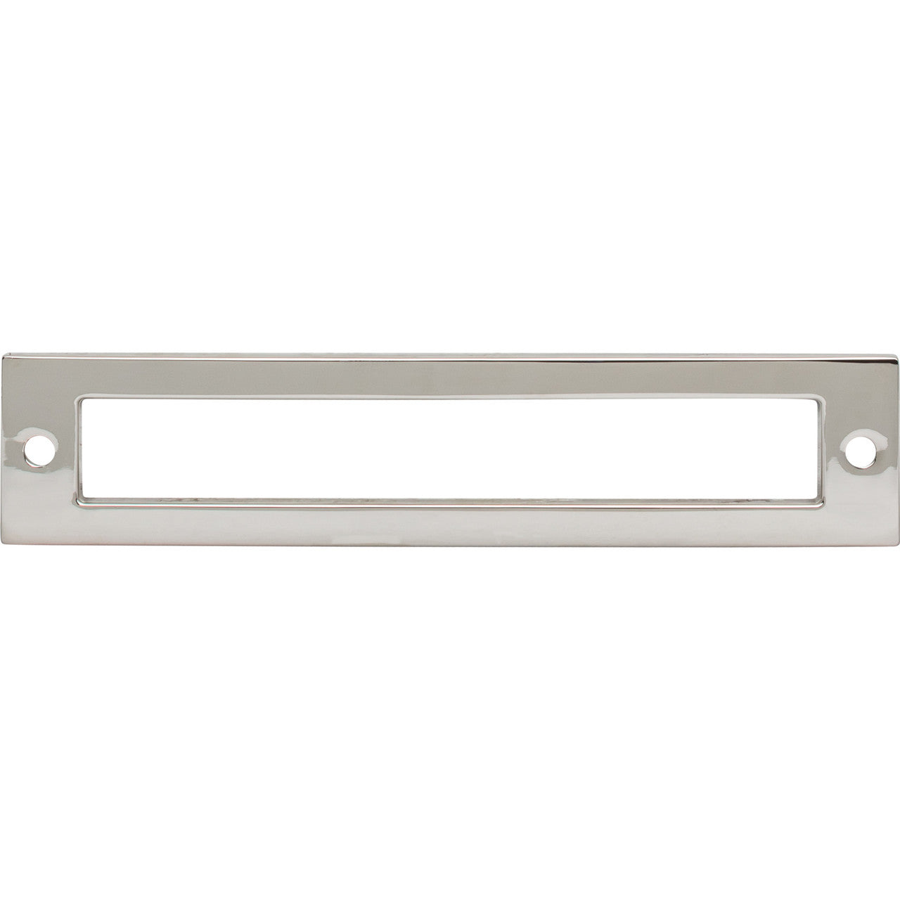 Top Knobs TK925PN: 5-1/16" cc Hollin Rectangle Backplate - Polished Nickel