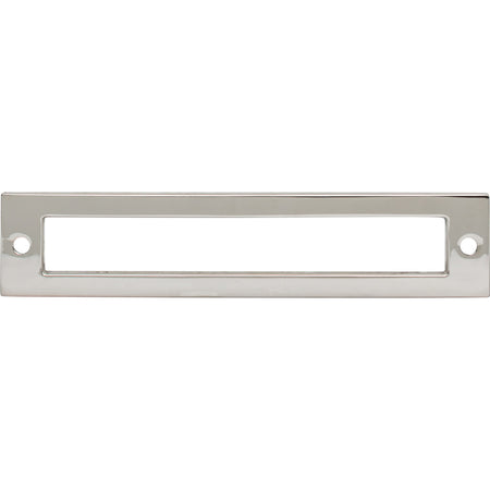 Top Knobs TK925PN: 5-1/16" cc Hollin Rectangle Backplate - Polished Nickel