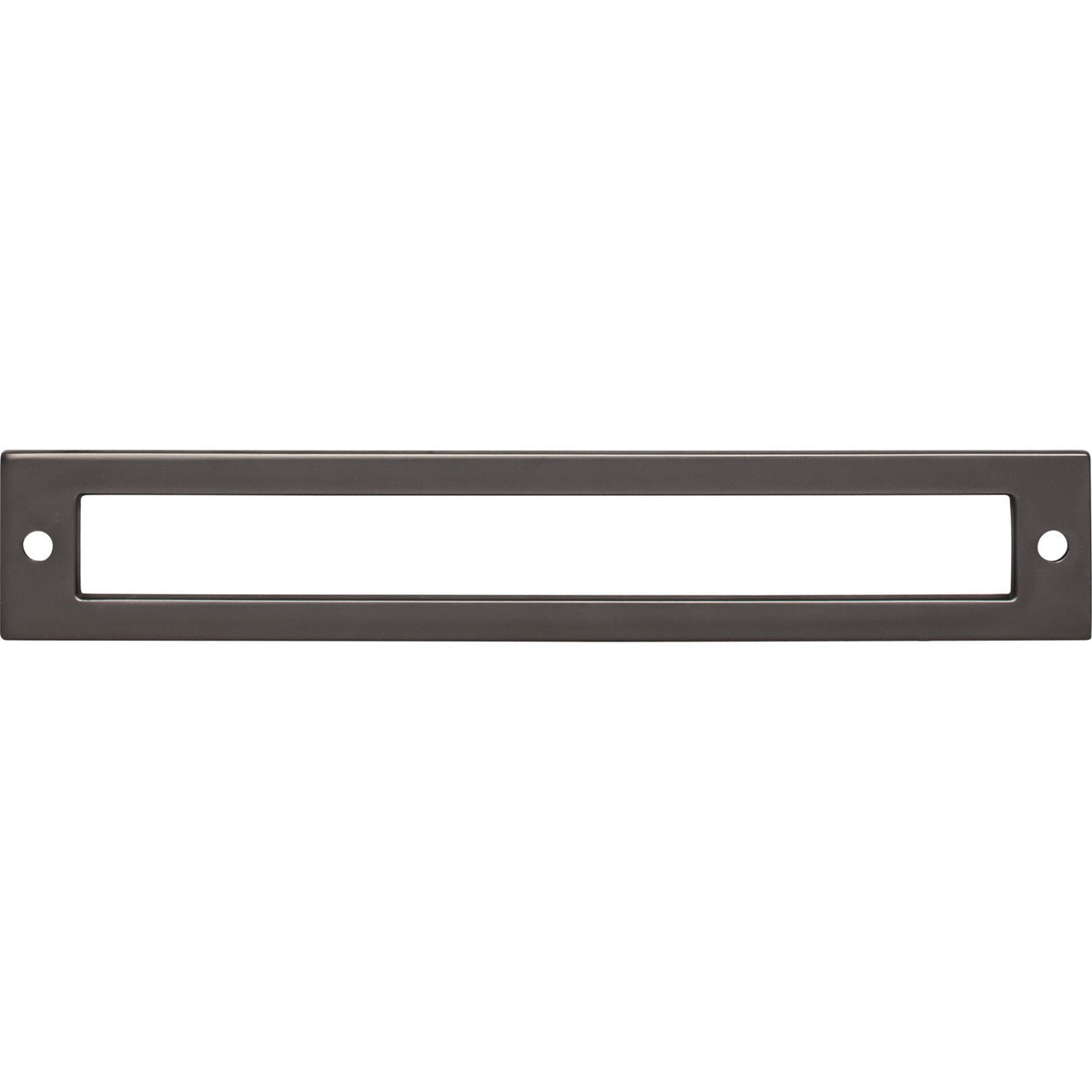 Top Knobs TK926AG: 6-5/16" cc Hollin Rectangle Backplate - Ash Gray