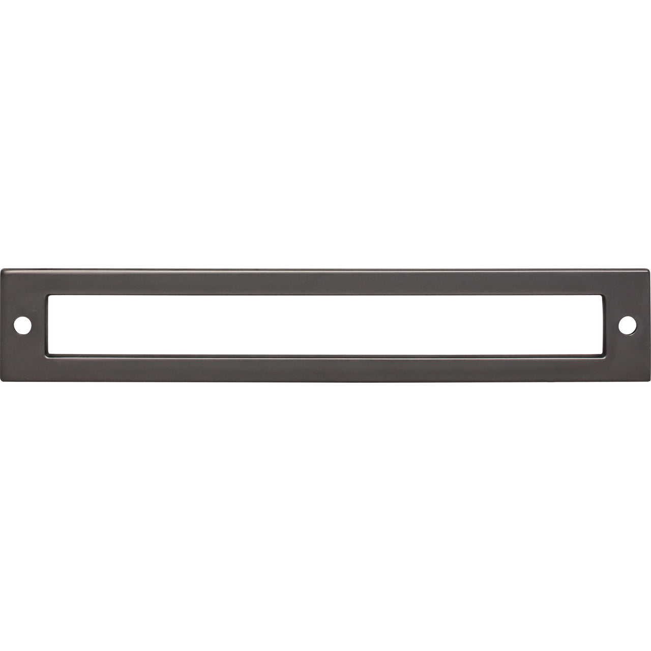 Top Knobs TK926AG: 6-5/16" cc Hollin Rectangle Backplate - Ash Gray