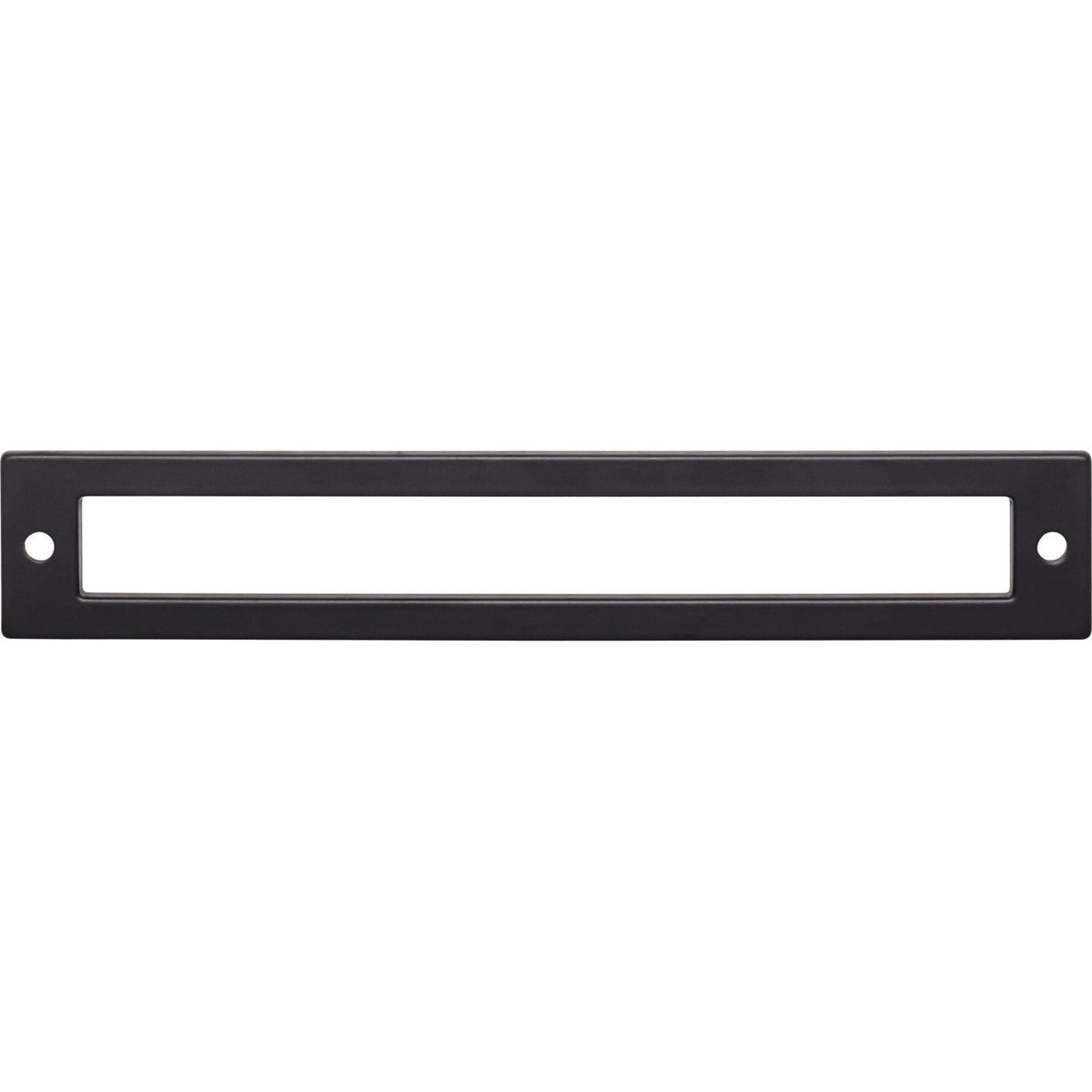Top Knobs TK926BLK: 6-5/16" cc Hollin Rectangle Backplate - Flat Black