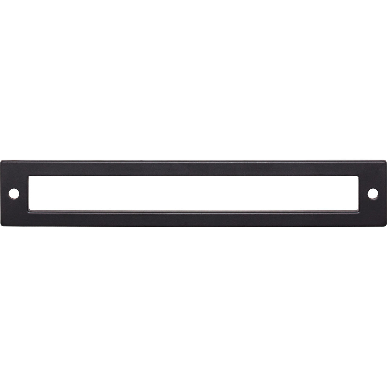 Top Knobs TK926BLK: 6-5/16" cc Hollin Rectangle Backplate - Flat Black