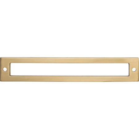 Top Knobs TK926HB: 6-5/16" cc Hollin Rectangle Backplate - Honey Bronze
