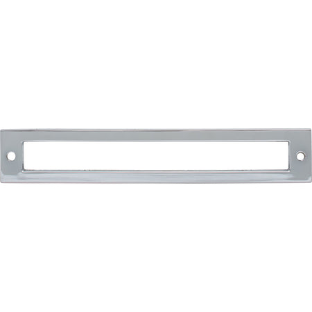 Top Knobs TK926PC: 6-5/16" cc Hollin Rectangle Backplate - Polished Chrome