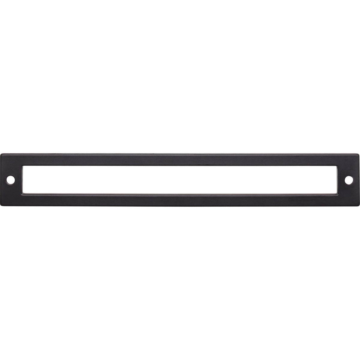 Top Knobs TK927BLK: 7-9/16" cc Hollin Rectangle Backplate - Flat Black