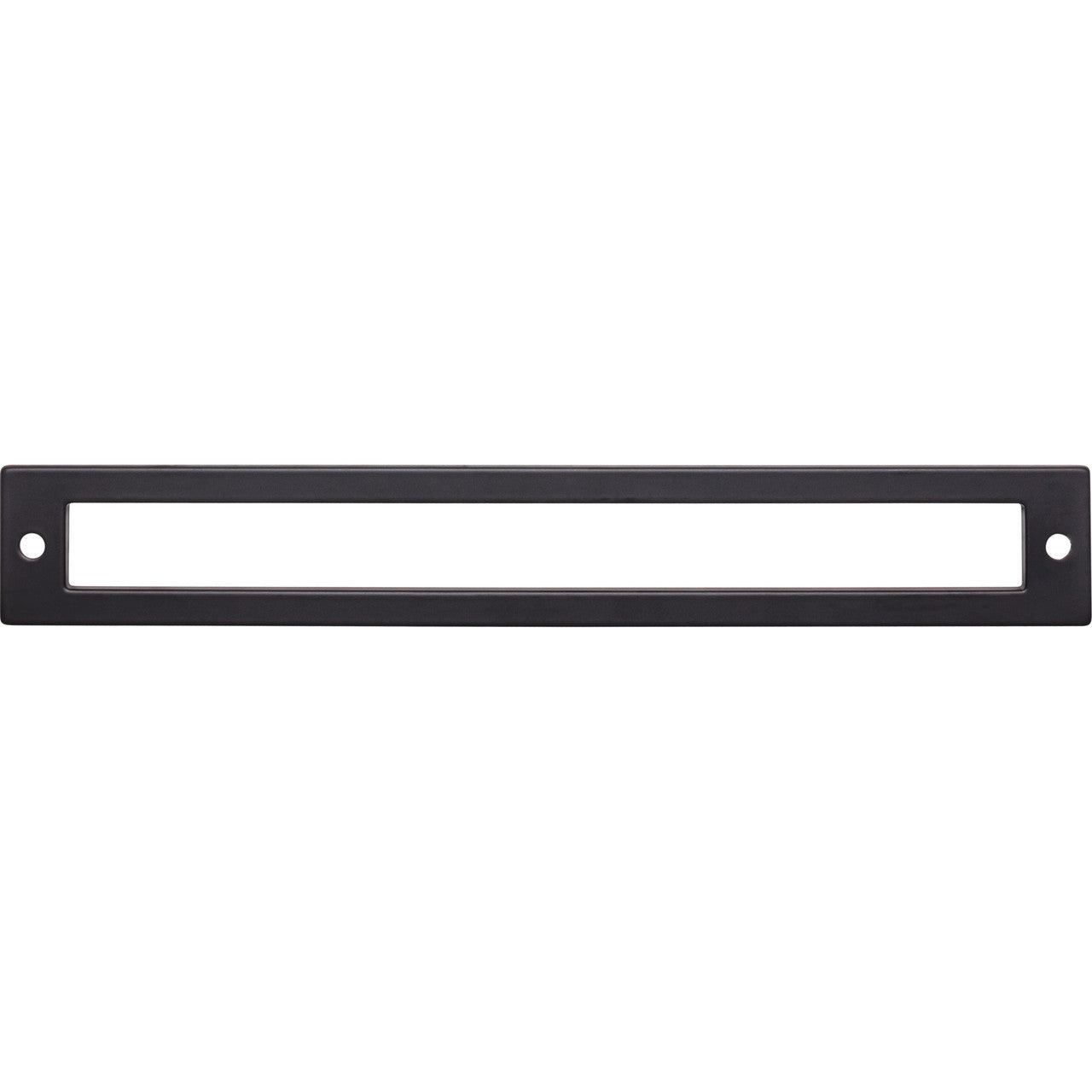 Top Knobs TK927BLK: 7-9/16" cc Hollin Rectangle Backplate - Flat Black