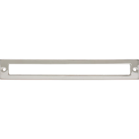 Top Knobs TK927PN: 7-9/16" cc Hollin Rectangle Backplate - Polished Nickel