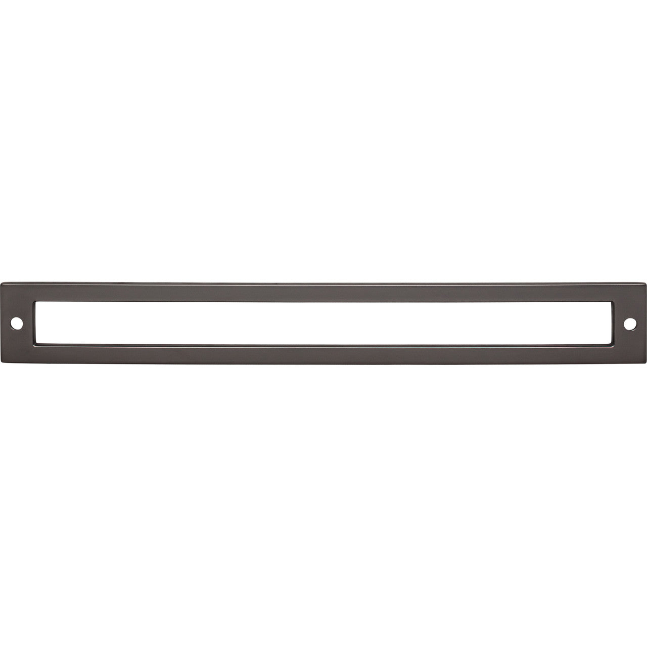 Top Knobs TK928AG: 8-13/16" cc Hollin Rectangle Backplate - Ash Gray