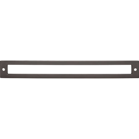 Top Knobs TK928AG: 8-13/16" cc Hollin Rectangle Backplate - Ash Gray