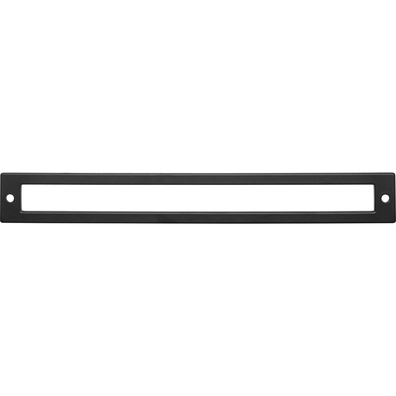 Top Knobs TK928BLK: 8-13/16" cc Hollin Rectangle Backplate - Flat Black
