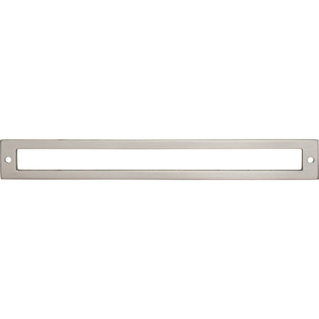 Top Knobs TK928BSN: 8-13/16" cc Hollin Rectangle Backplate - Brushed Satin Nickel