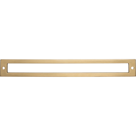 Top Knobs TK928HB: 8-13/16" cc Hollin Rectangle Backplate - Honey Bronze