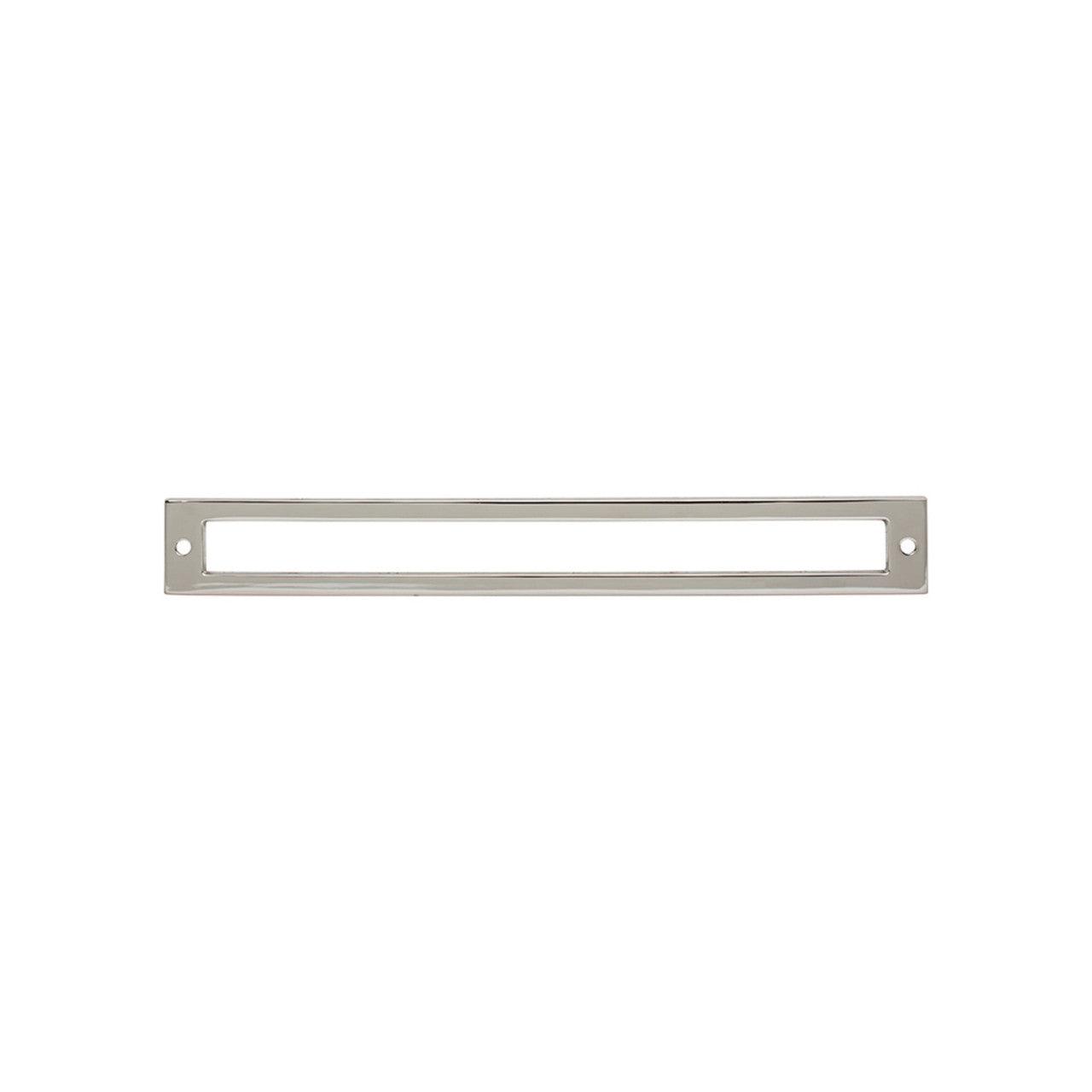 Top Knobs TK928PN: 8-13/16" cc Hollin Rectangle Backplate - Polished Nickel