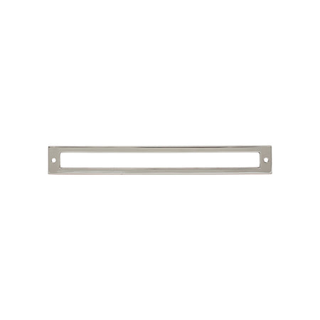 Top Knobs TK928PN: 8-13/16" cc Hollin Rectangle Backplate - Polished Nickel