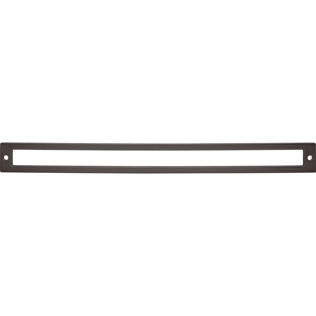 Top Knobs TK929AG: 12" cc Hollin Rectangle Backplate - Ash Gray