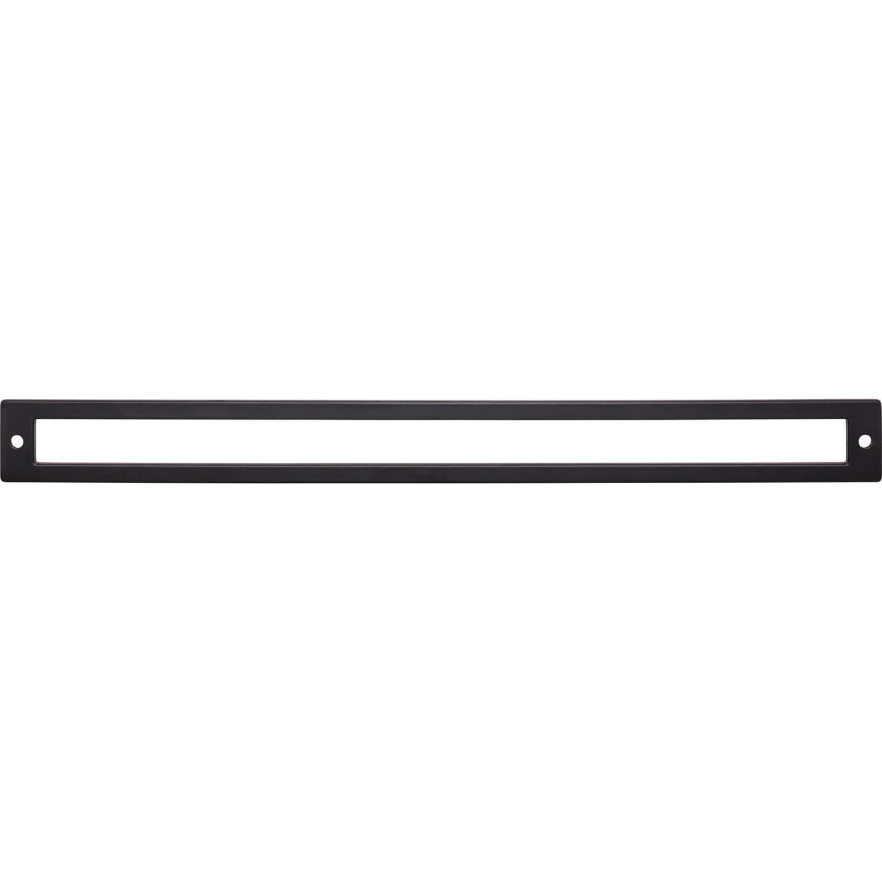 Top Knobs TK929BLK: 12" cc Hollin Rectangle Backplate - Flat Black