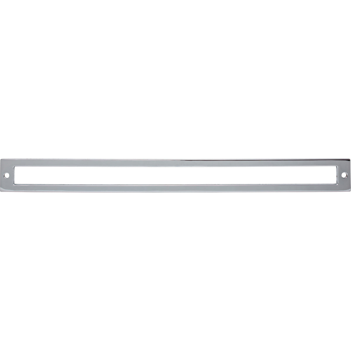 Top Knobs TK929PC: 12" cc Hollin Rectangle Backplate - Polished Chrome