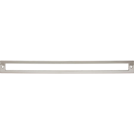 Top Knobs TK929PN: 12" cc Hollin Rectangle Backplate - Polished Nickel