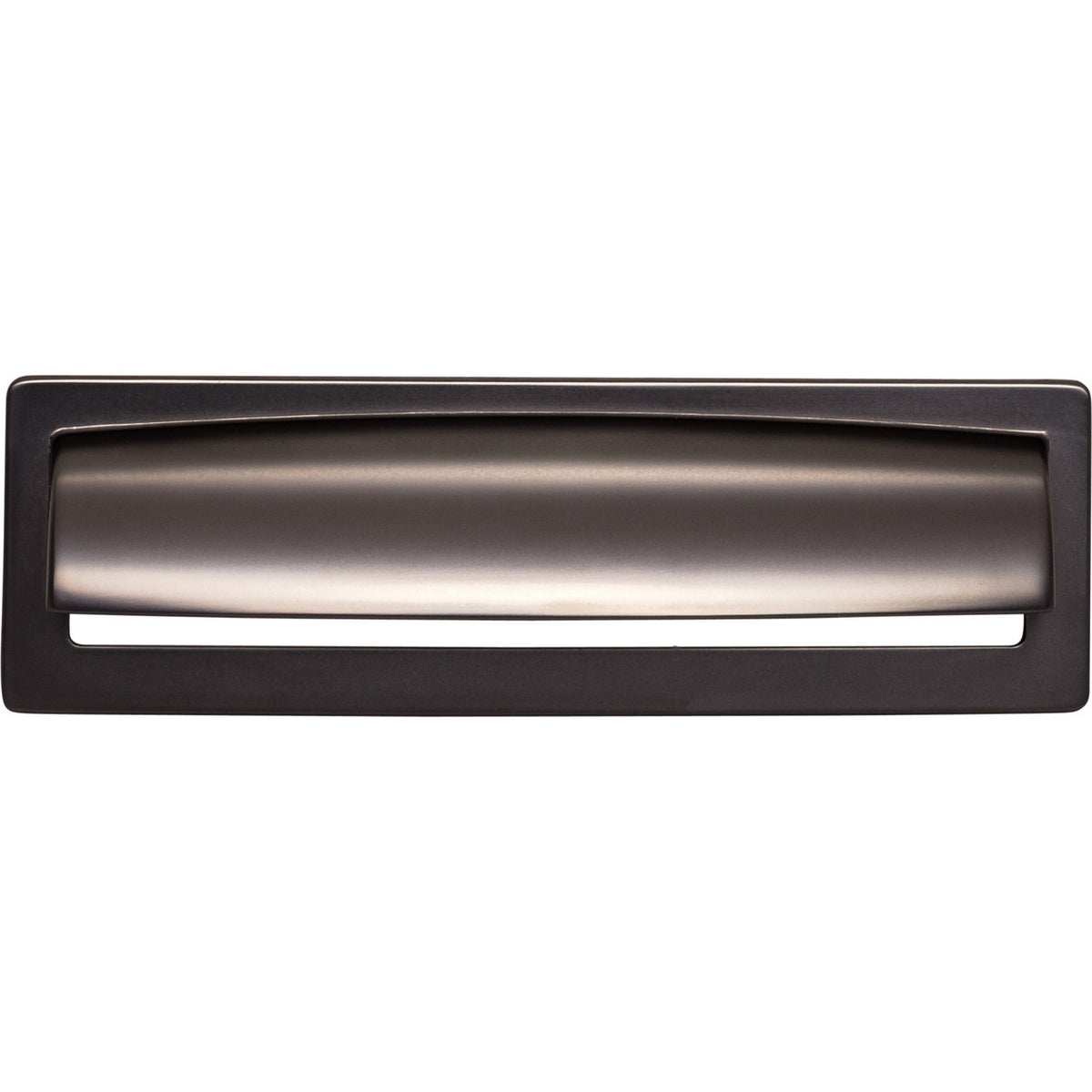 Top Knobs TK938AG: 5-1/16" cc Hollin Cup Cabinet Pull - Ash Gray