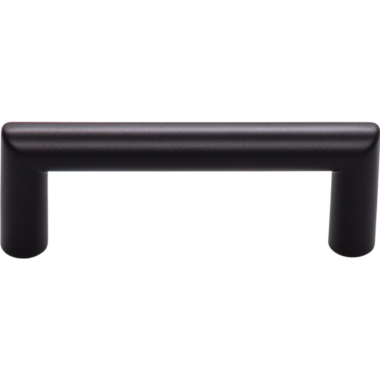 Top Knobs TK940BLK: 3" cc Kinney Round Bar Cabinet Pull - Flat Black