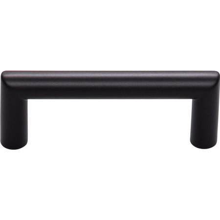 Top Knobs TK940BLK: 3" cc Kinney Round Bar Cabinet Pull - Flat Black