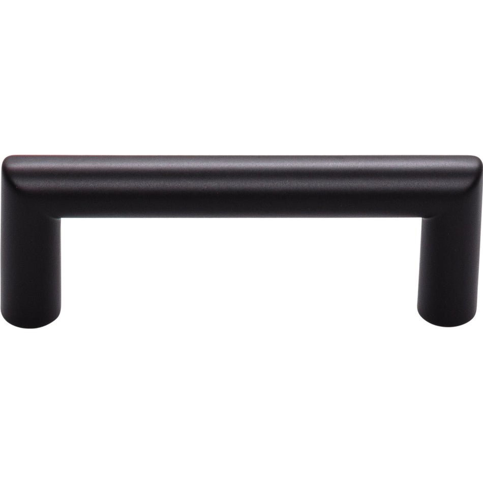 Top Knobs TK940BLK: 3" cc Kinney Round Bar Cabinet Pull - Flat Black