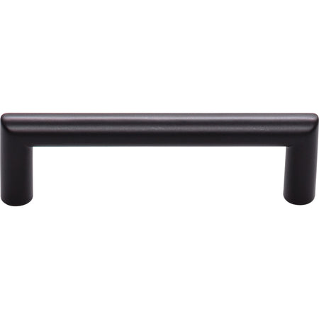Top Knobs TK941BLK: 3-3/4" cc Kinney Round Bar Cabinet Pull - Flat Black