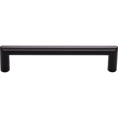 Top Knobs TK942BLK: 5-1/16" cc Kinney Round Bar Cabinet Pull - Flat Black
