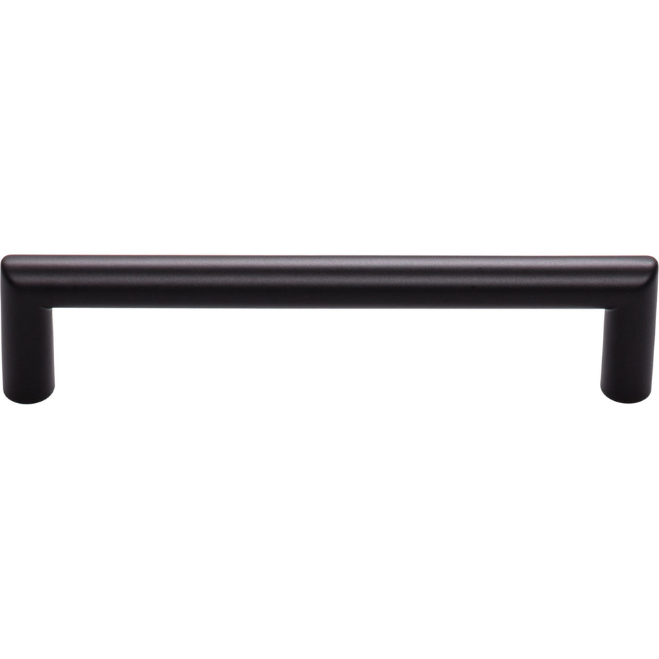 Top Knobs TK942BLK: 5-1/16" cc Kinney Round Bar Cabinet Pull - Flat Black
